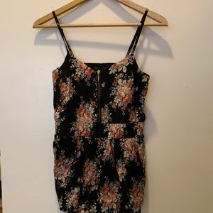 Urban Outfitters Lucca Couture Black Floral Romper